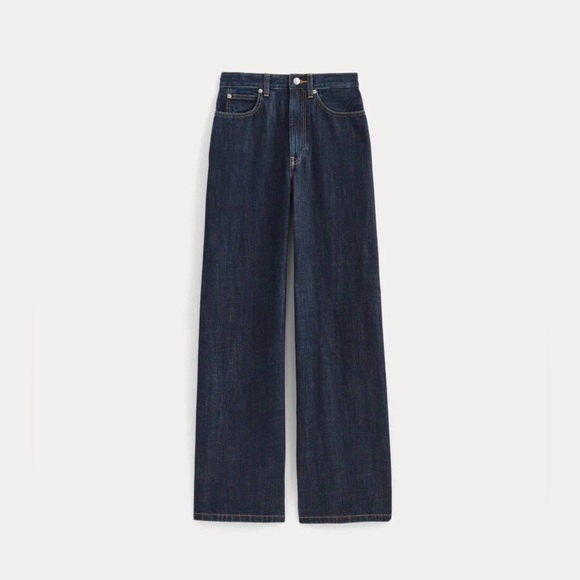 Everlane Women's High Rise Wide Leg Jeans in Indigo - Picture 8 of 8